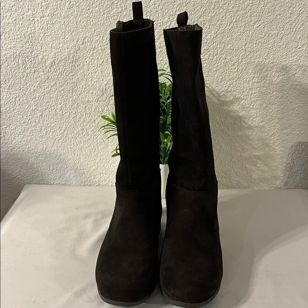 Michael Kors Black and Brown Monogram Boots used good condition